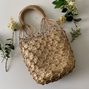 Handmade Rattan Bucket Bag
